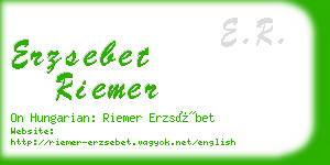 erzsebet riemer business card